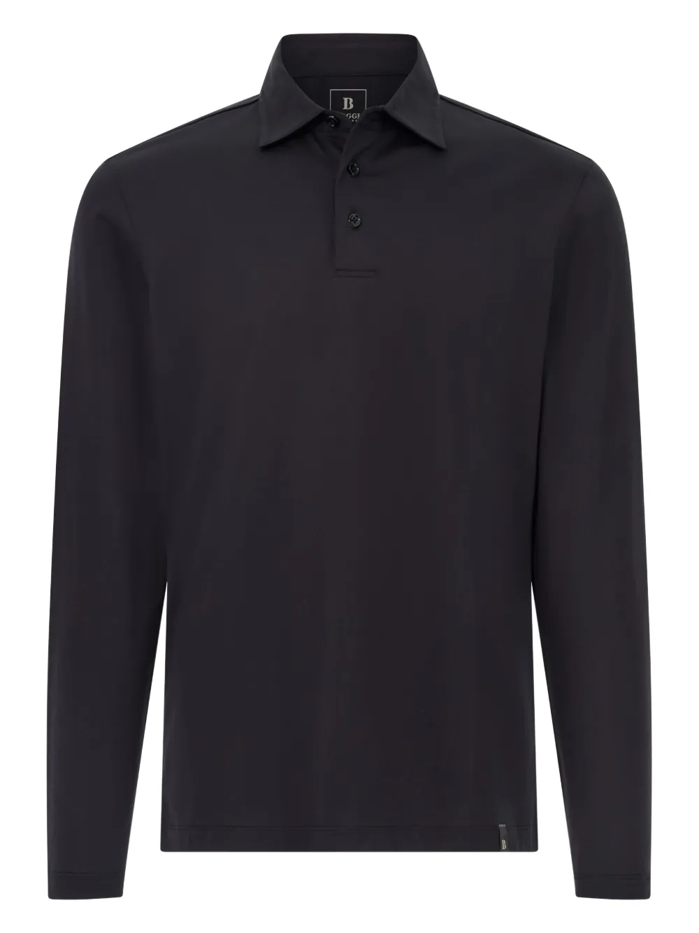 Boggi Milano long-sleeve polo shirt | Black | Image 1