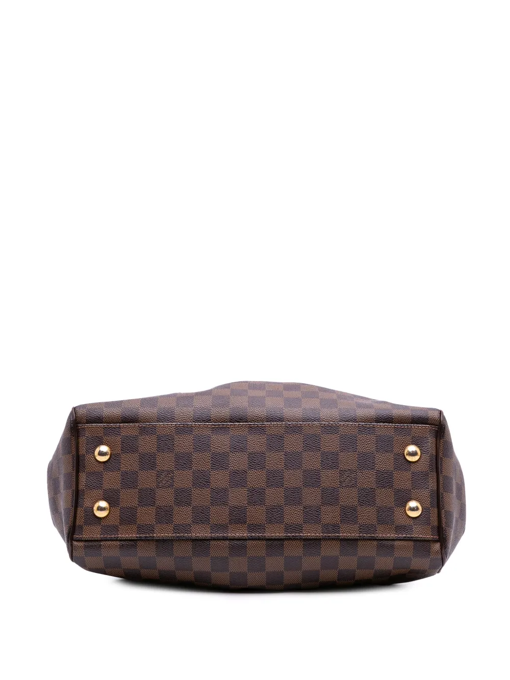 Pre-owned Louis Vuitton 2008 Damier Ebene Trevi Pm Satchel In Brown