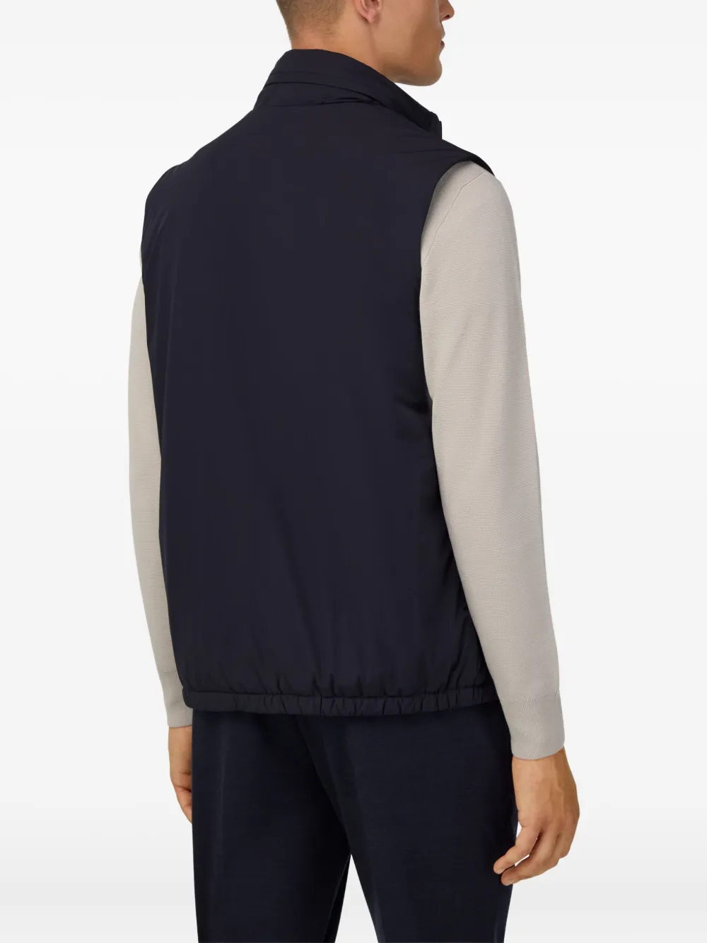 Boggi Milano Gilet met rits Blauw