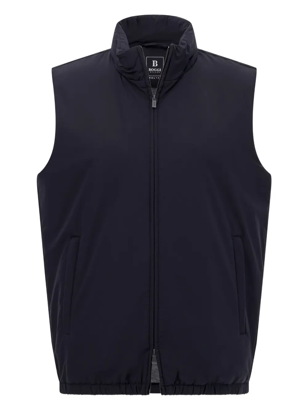 Boggi Milano Zip-front Gilet In Blue