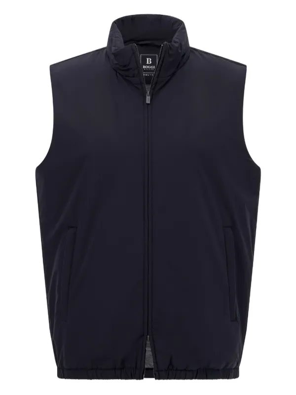 Boggi Milano zip-front Gilet Blue FARFETCH GE