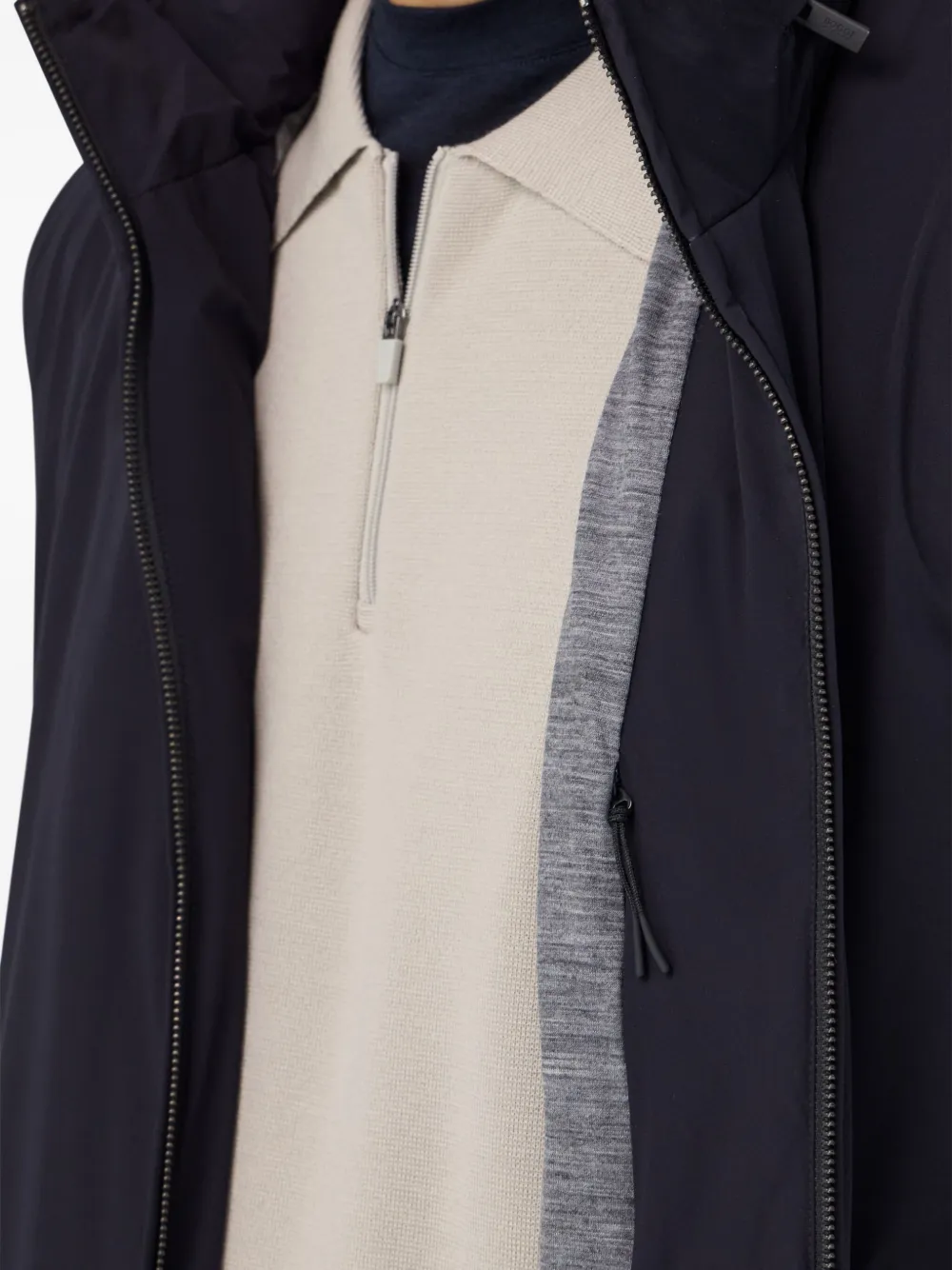 Boggi Milano Gilet met rits Blauw