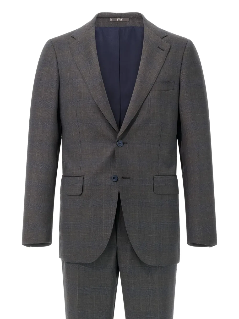 Boggi Milano Prince Wales check suit | Brown | Image 1