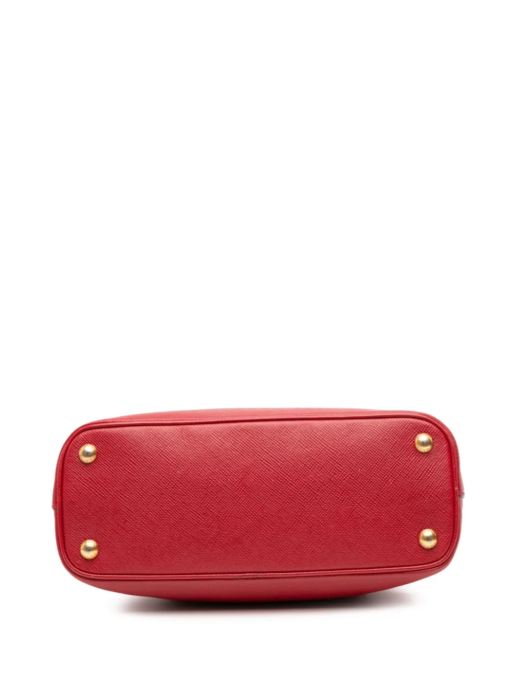 Pre-owned Prada 2000-2025 Medium Saffiano Dome Satchel In Red