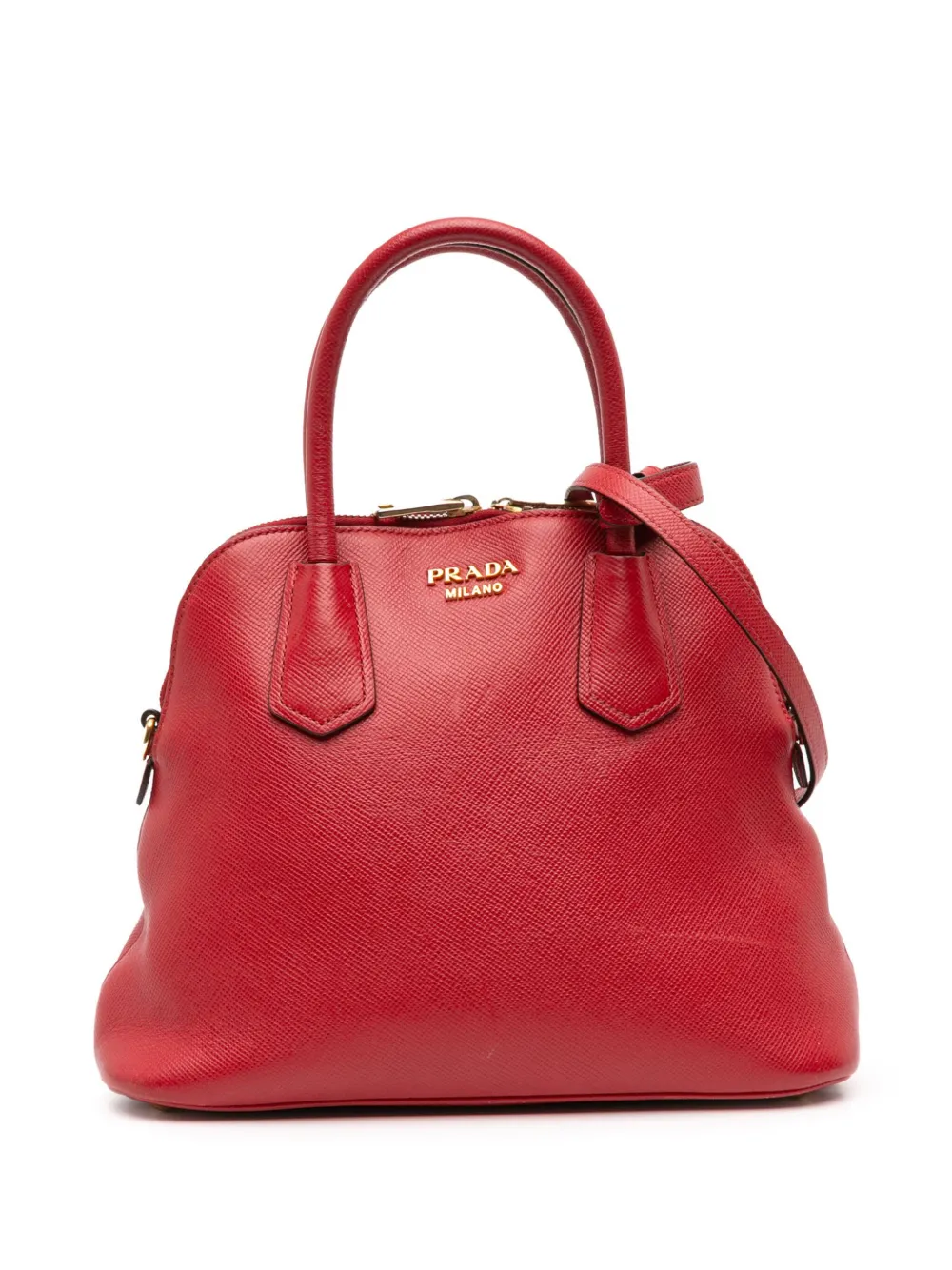 Prada Pre-Owned 2000-2025 Medium Saffiano Dome satchel | Red | Image 1