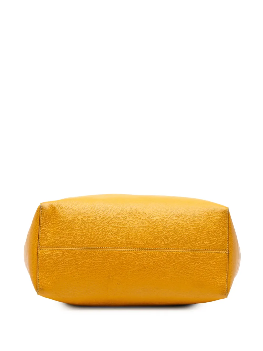 Pre-owned Gucci 2016-2025 Medium Leather Swing Tote Bag In Yellow