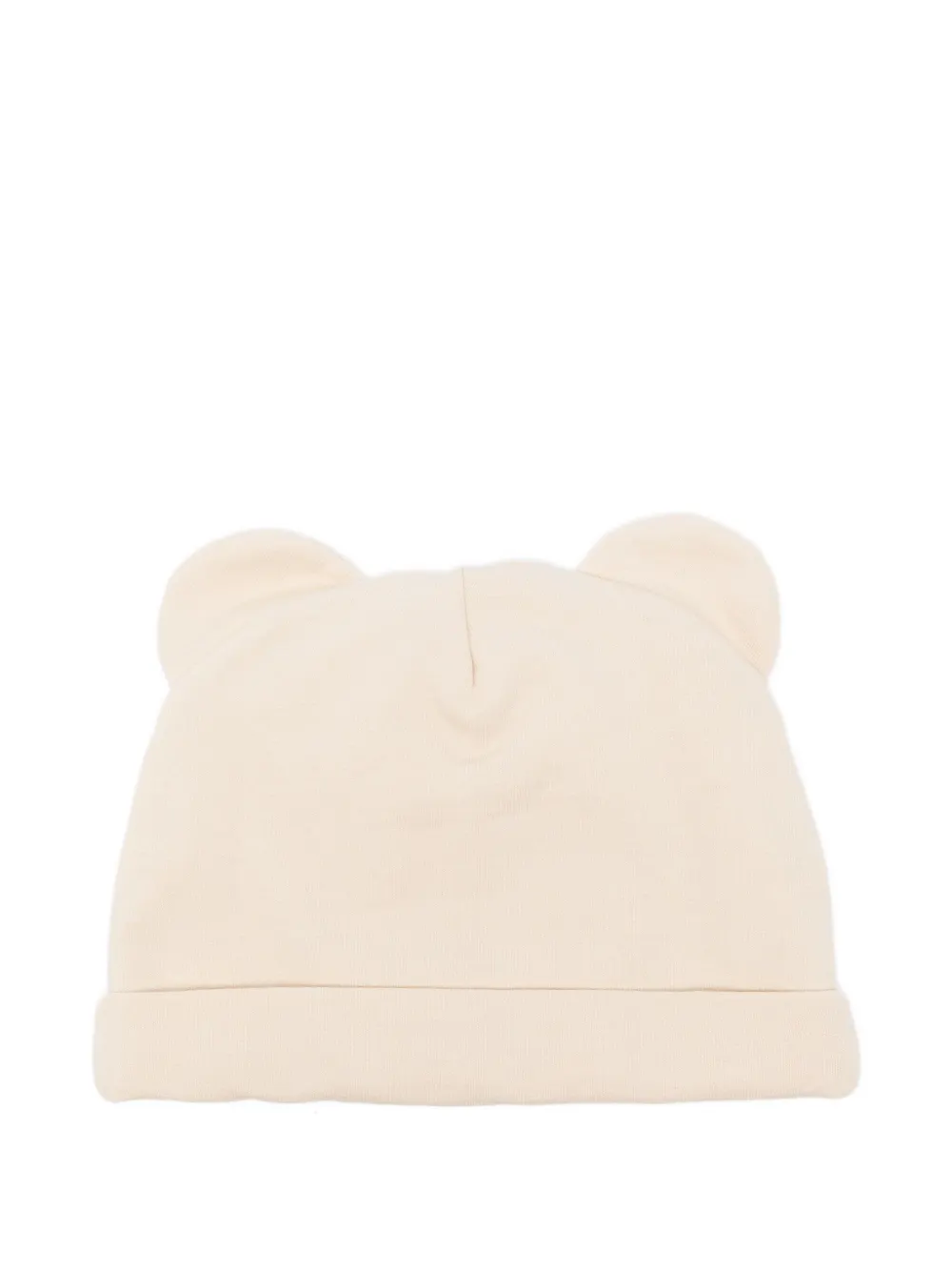 Moschino Teddy-print Hat-bib Set In Neutral