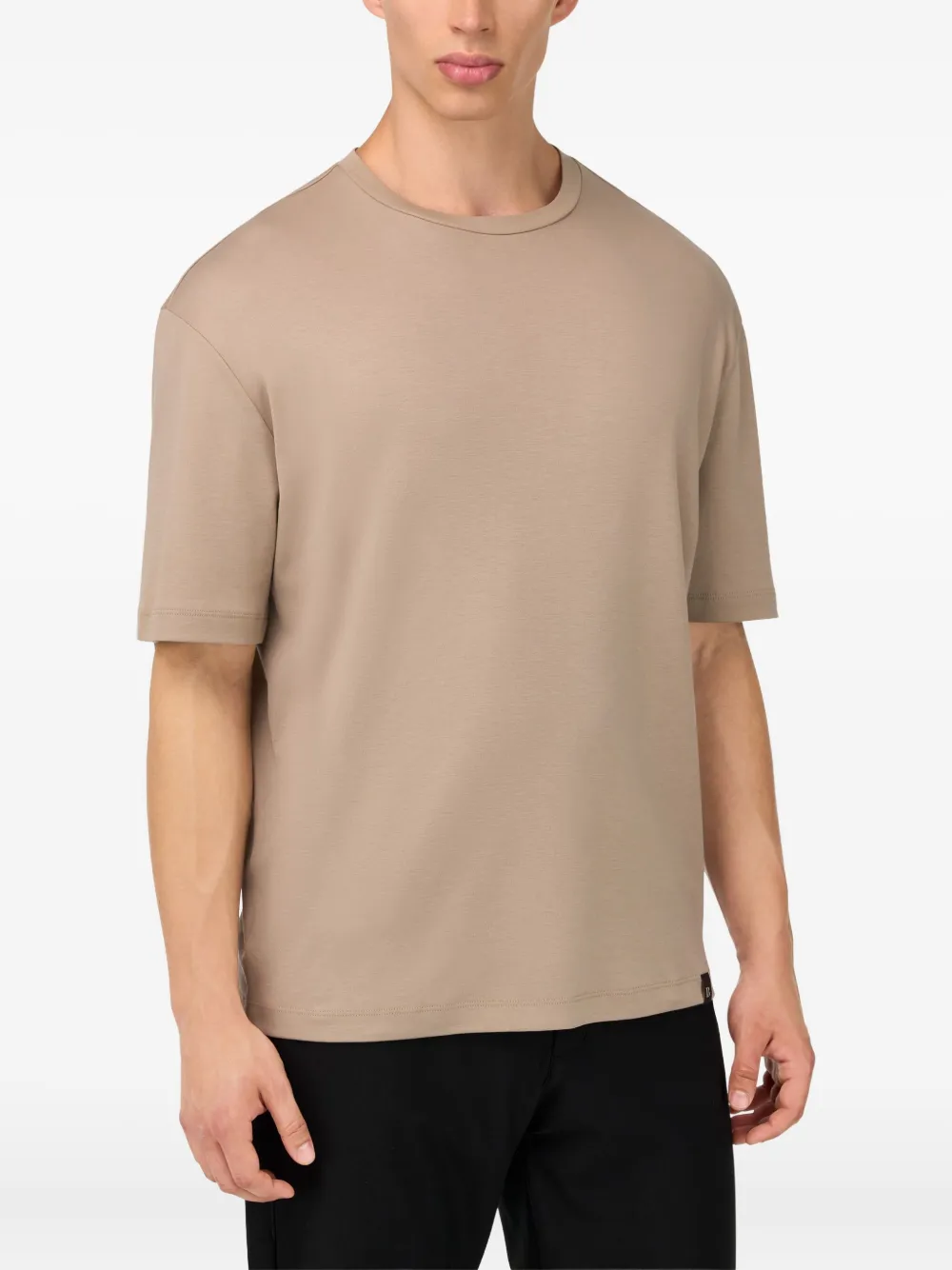 Boggi Milano Katoenen T-shirt Bruin