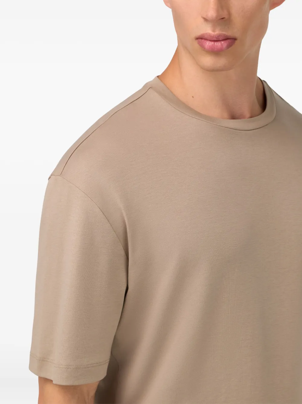 Boggi Milano Katoenen T-shirt Bruin