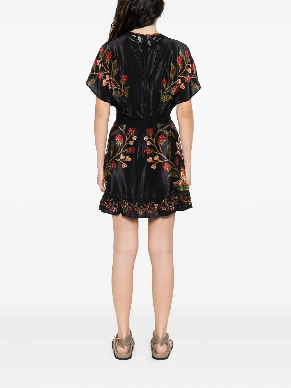 FARM Rio Berry Garden Mini Dress | Black