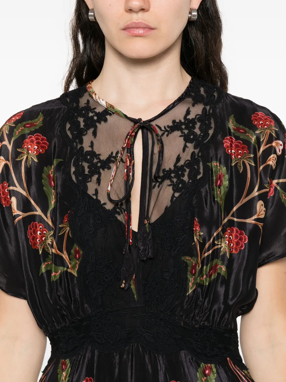 FARM Rio Berry Garden Mini Dress | Black | FARFETCH FARM Rio Berry Garden Mini Dress | Black | FARFETCH