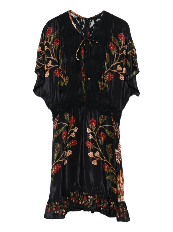 navy blue dress for baby girl FARM Rio Winter Garden Mini Dress main image 1