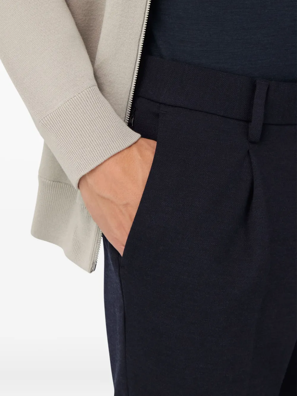 Boggi Milano Tailored Trousers In Blue