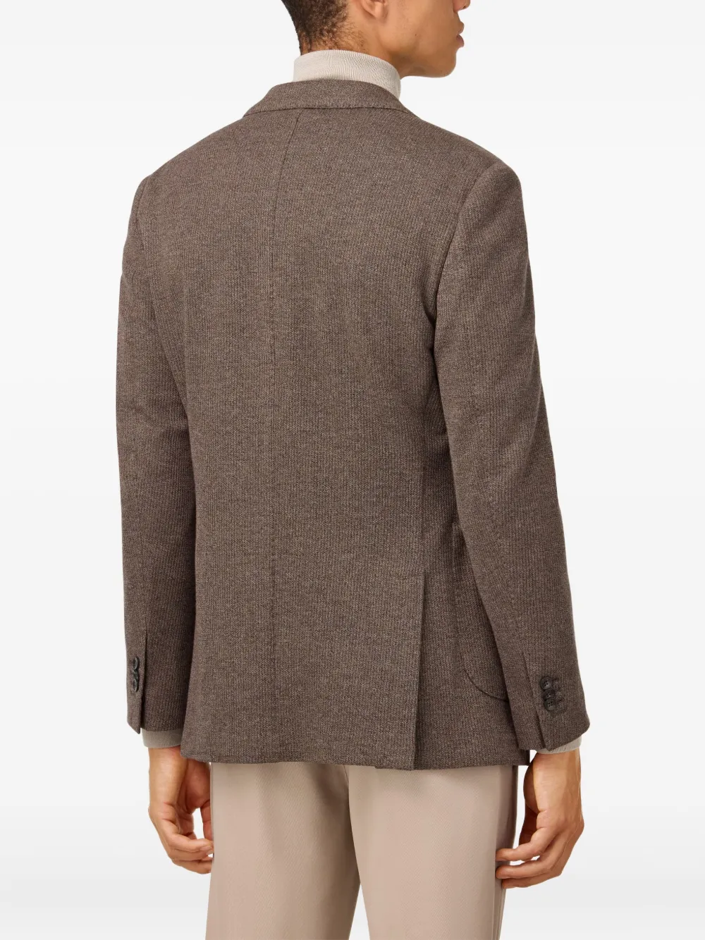 Boggi Milano Blazer met textuur Bruin