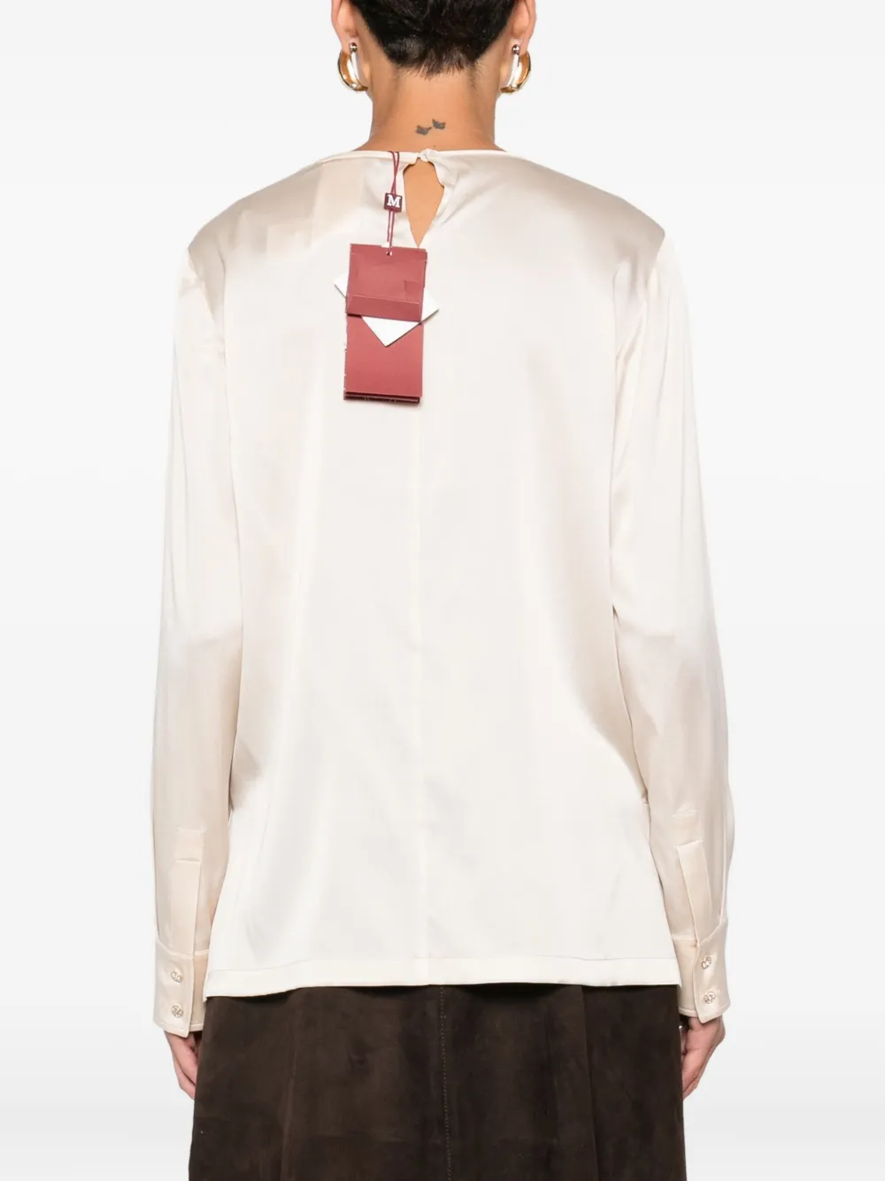 Max Mara Long Sleeve Blouse In Neutral