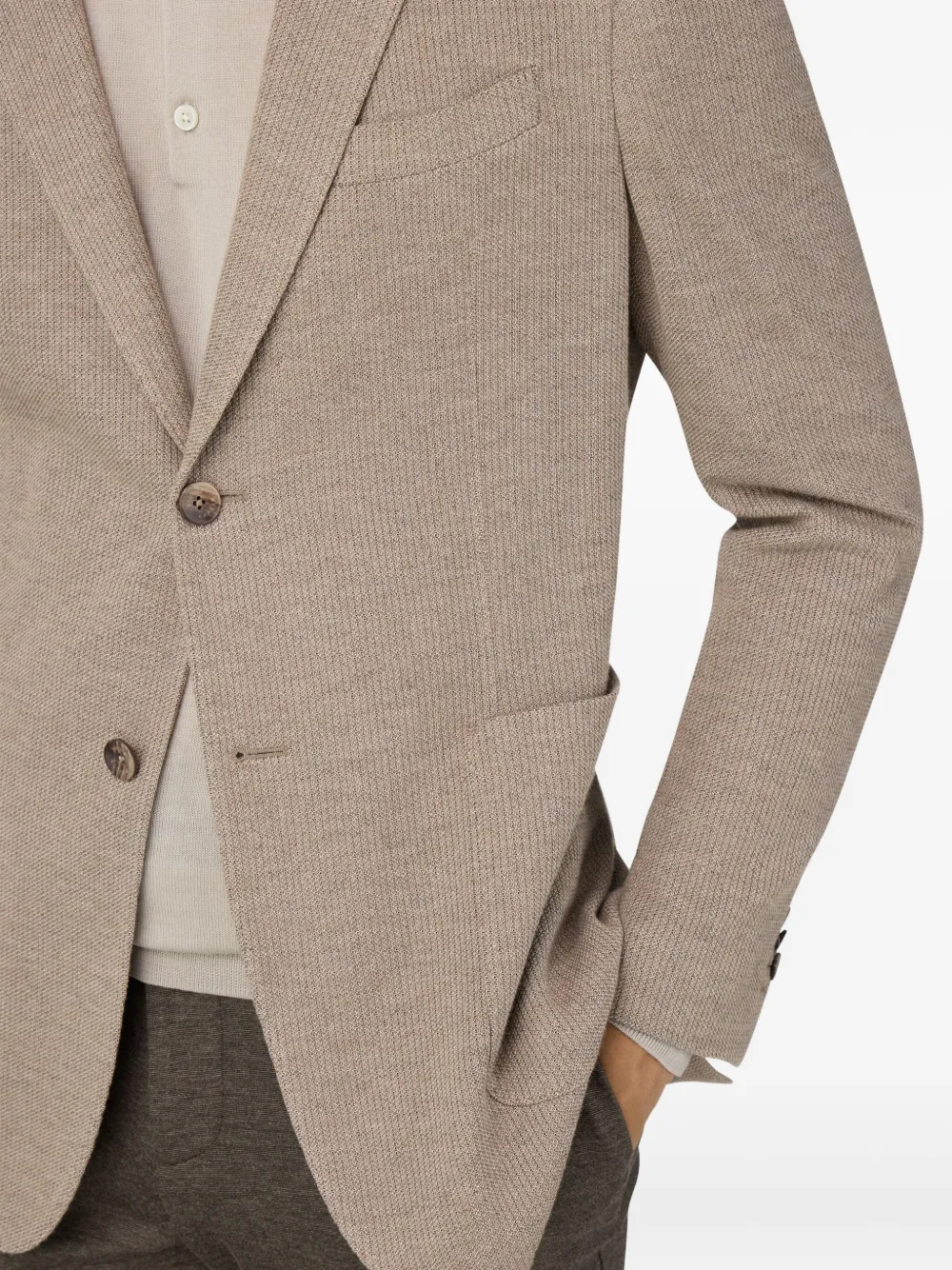 Boggi Milano Blazer met textuur Beige