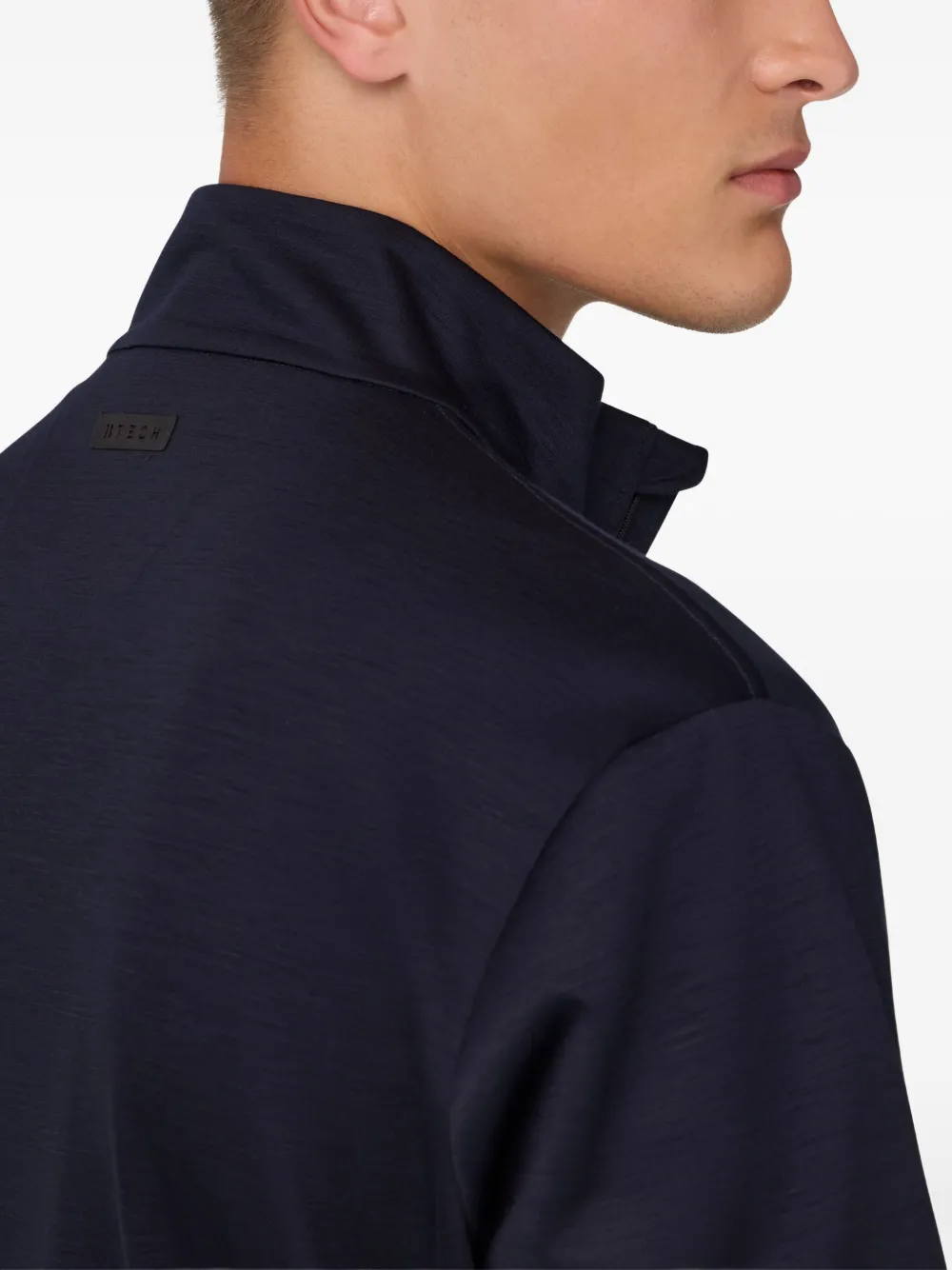 Boggi Milano Sweater met rits Blauw