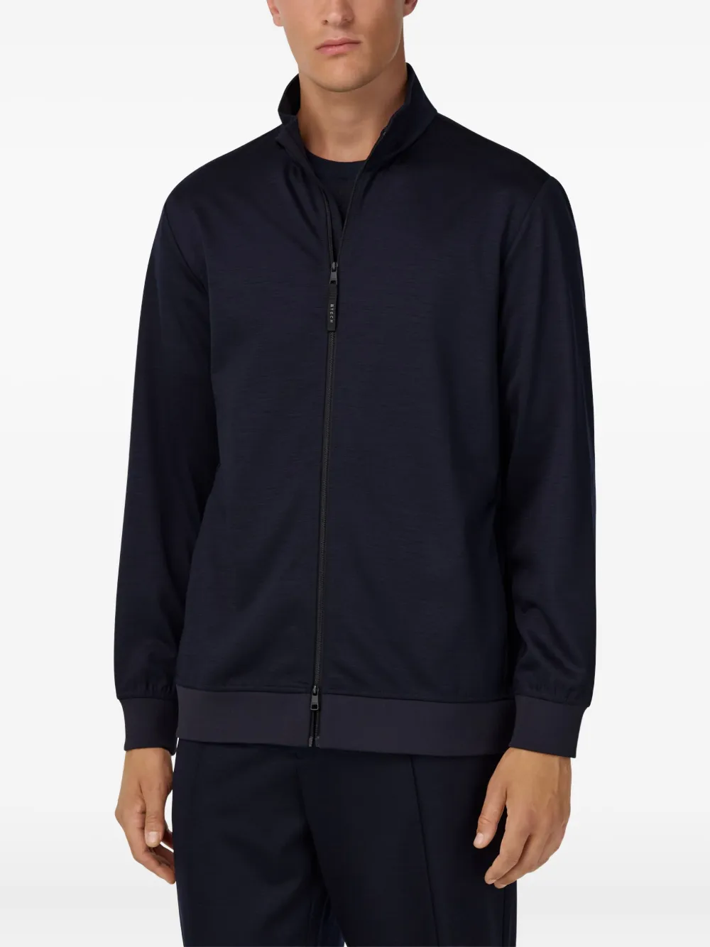 Boggi Milano Sweater met rits Blauw