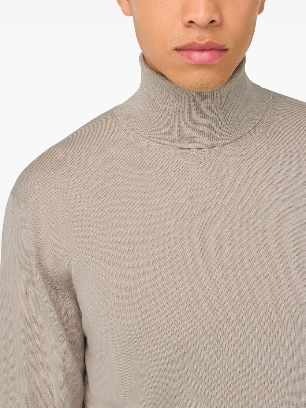 Boggi Milano High-neck Sweater In Gray