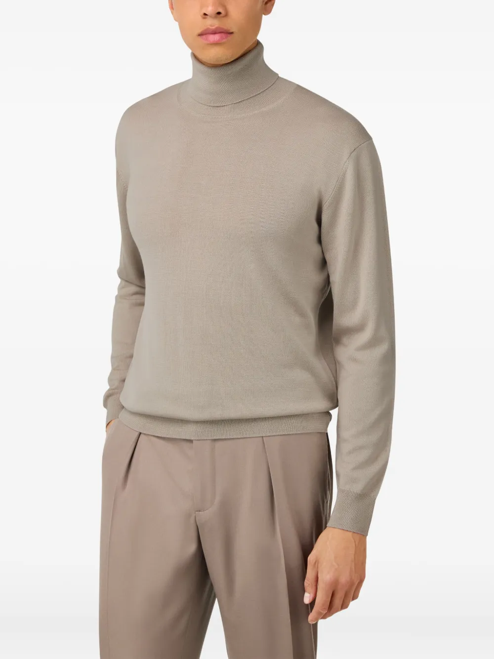 Boggi Milano High-neck Sweater In Gray