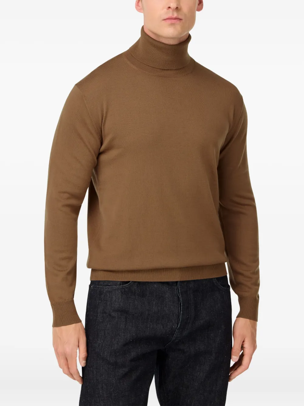 Boggi Milano Trui met hoge hals Bruin