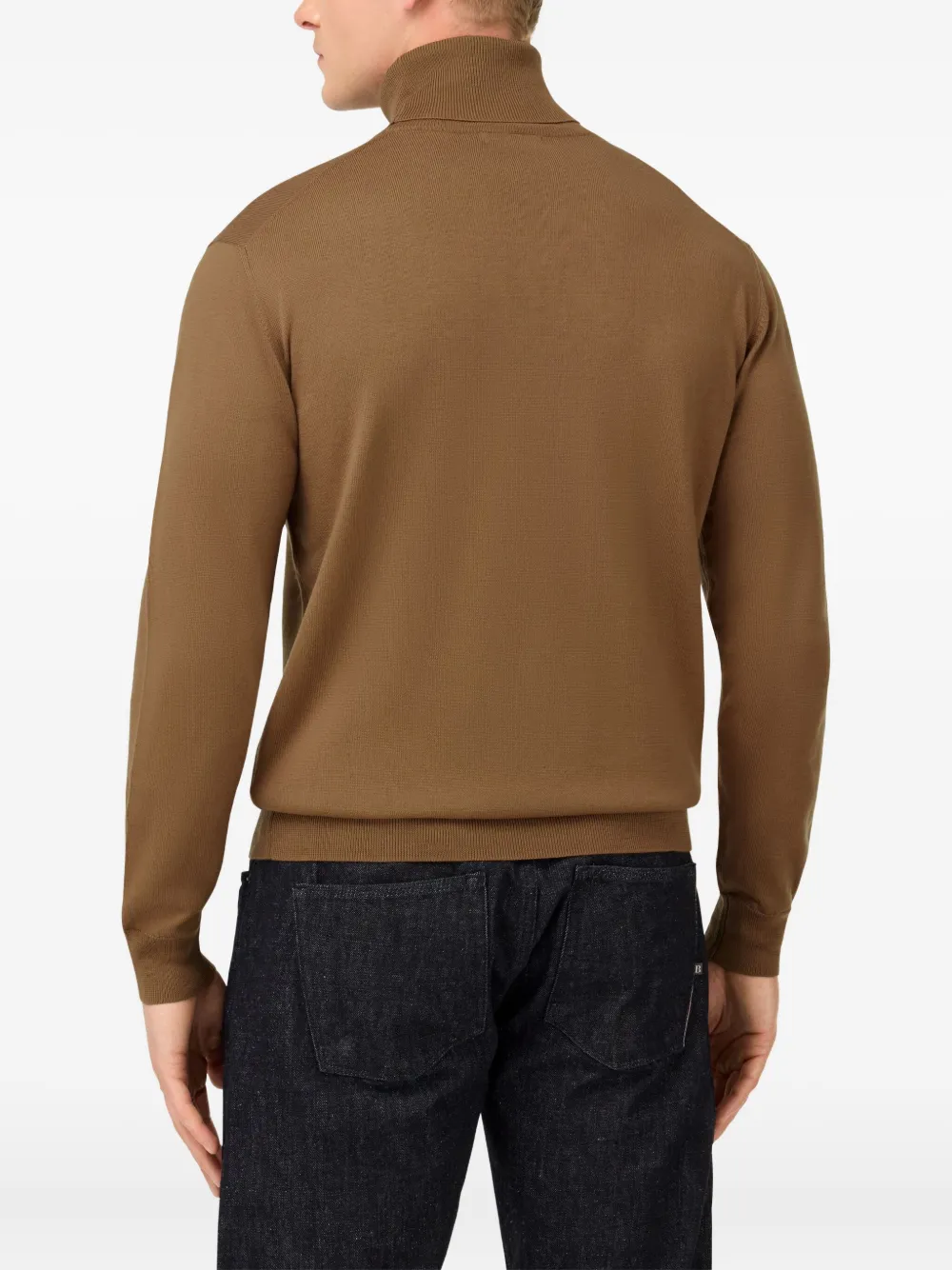 Boggi Milano Trui met hoge hals Bruin