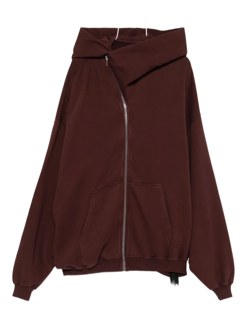 Rick Owens Drkshdw Hooded Zip-up Jacket In Red