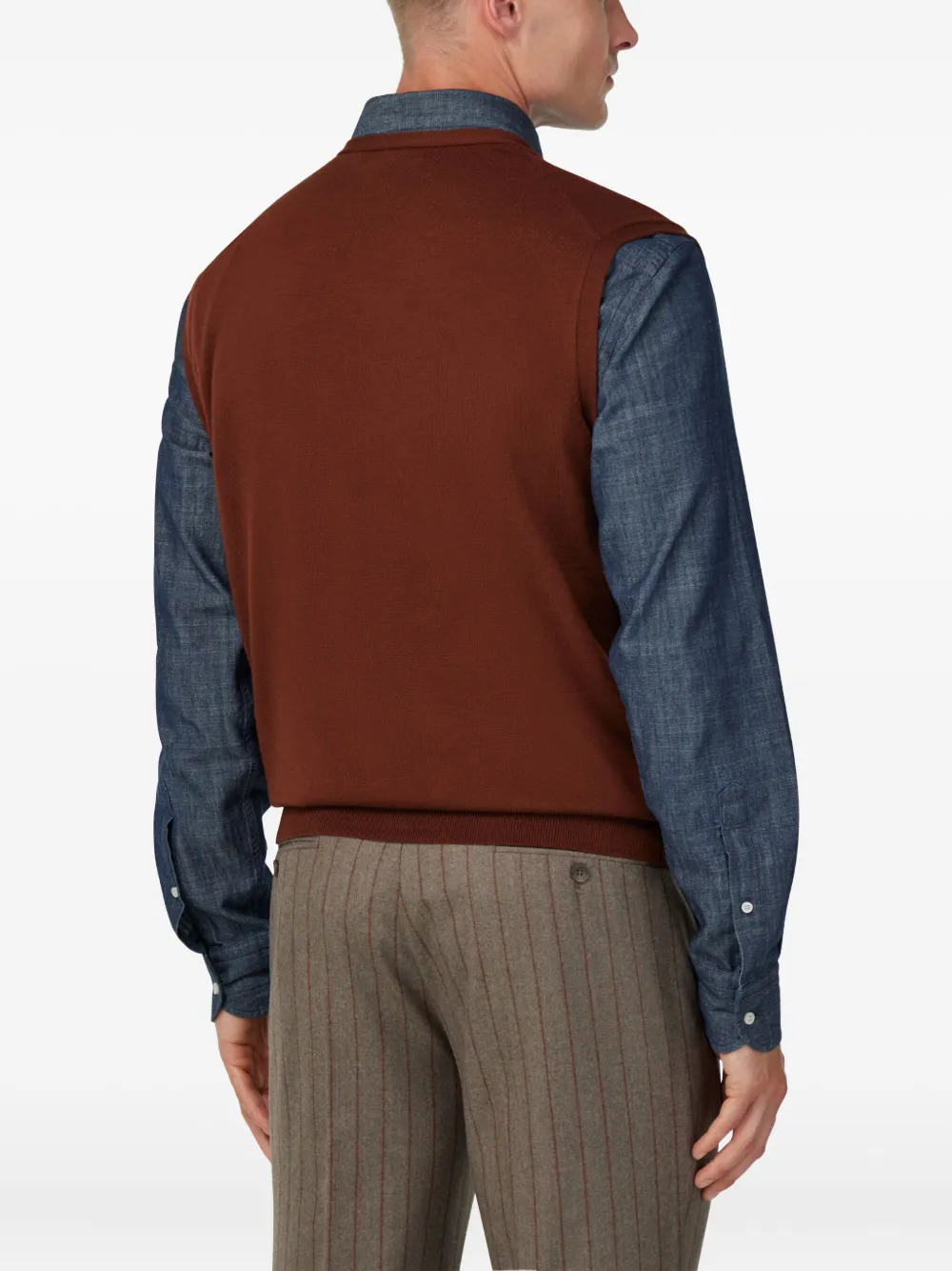 Boggi Milano Wollen gilet Rood