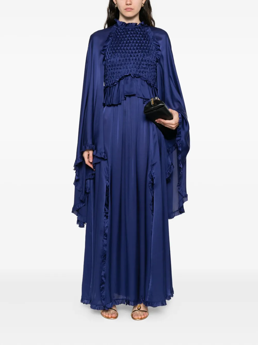 ZIMMERMANN Hypnotic gesmockte fladderjurk - Blauw
