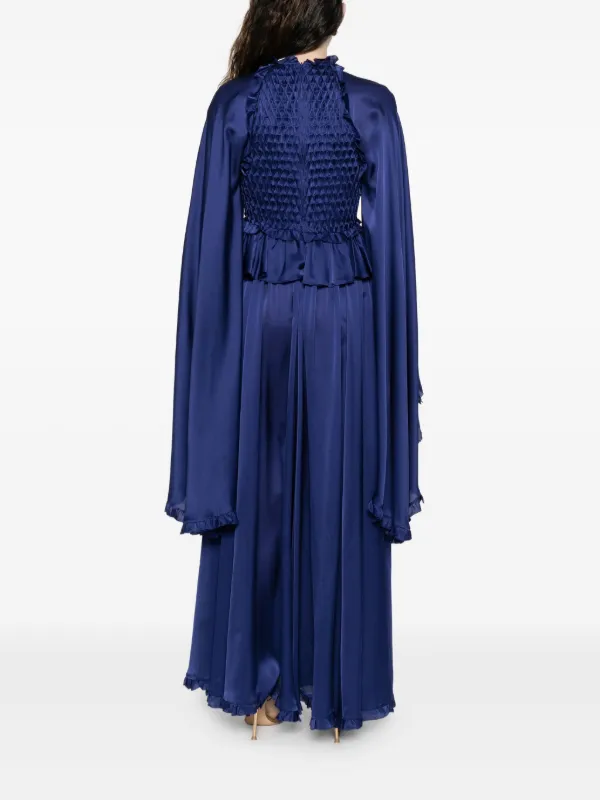 long sleeve bardot maxi dress Saelith Long Sleeve Bardot Crystal Mesh Maxi Dress In Black XL main image 1