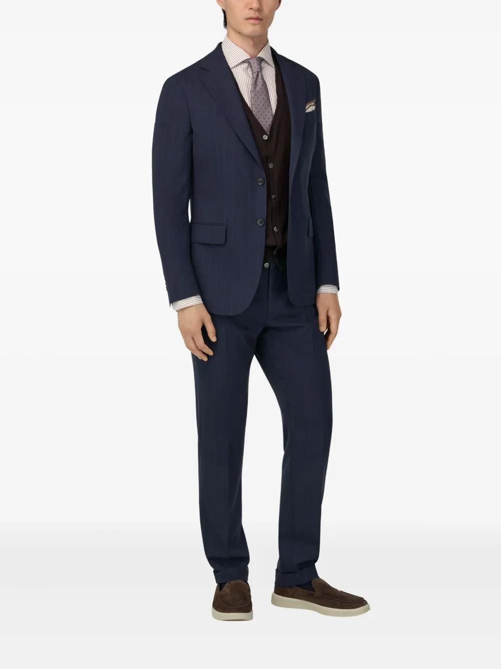Boggi Milano pinstripe wool suit - Blauw
