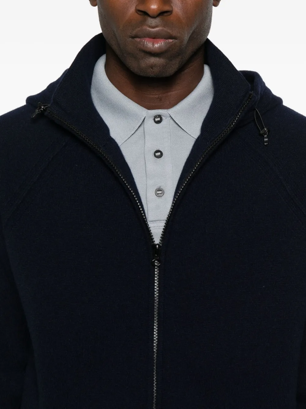 C.P. Company Jack met capuchon en rits Zwart