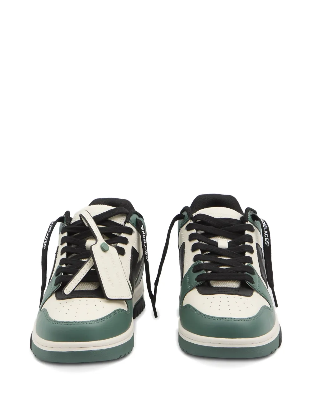 Off-white Casual Sneakers For Everyday Wear In Green