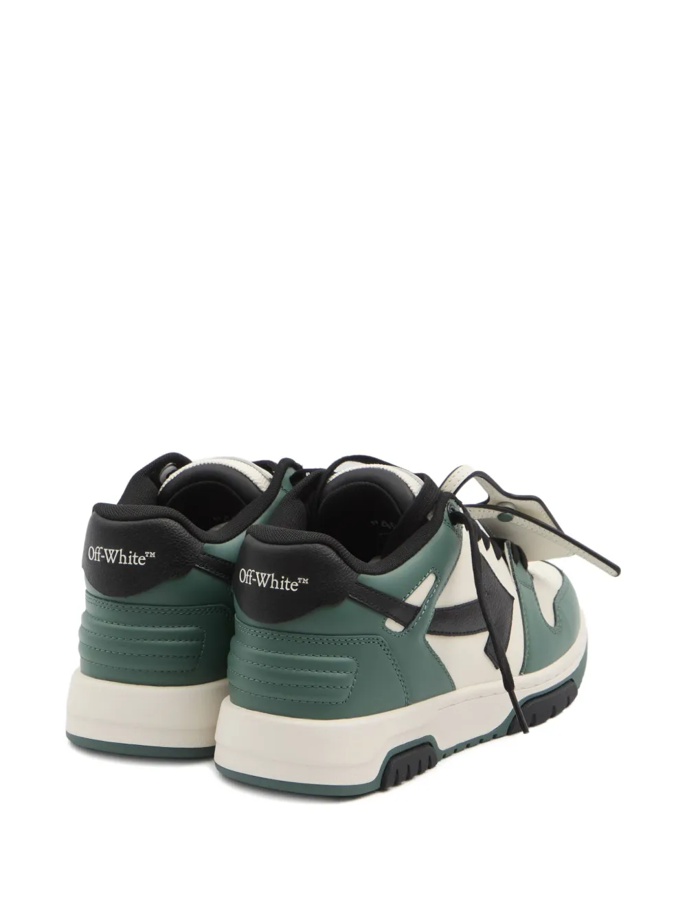 Off-white Casual Sneakers For Everyday Wear In Green