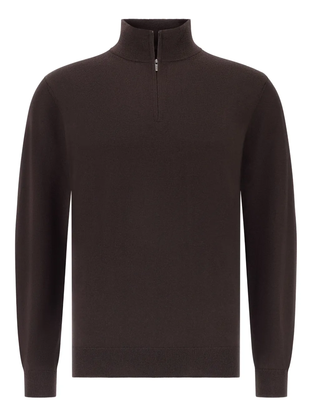 Boggi Milano half-zip wool sweater | Brown | Image 1