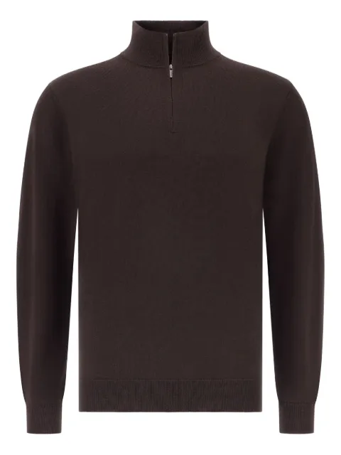 Boggi Milano half-zip wool sweater