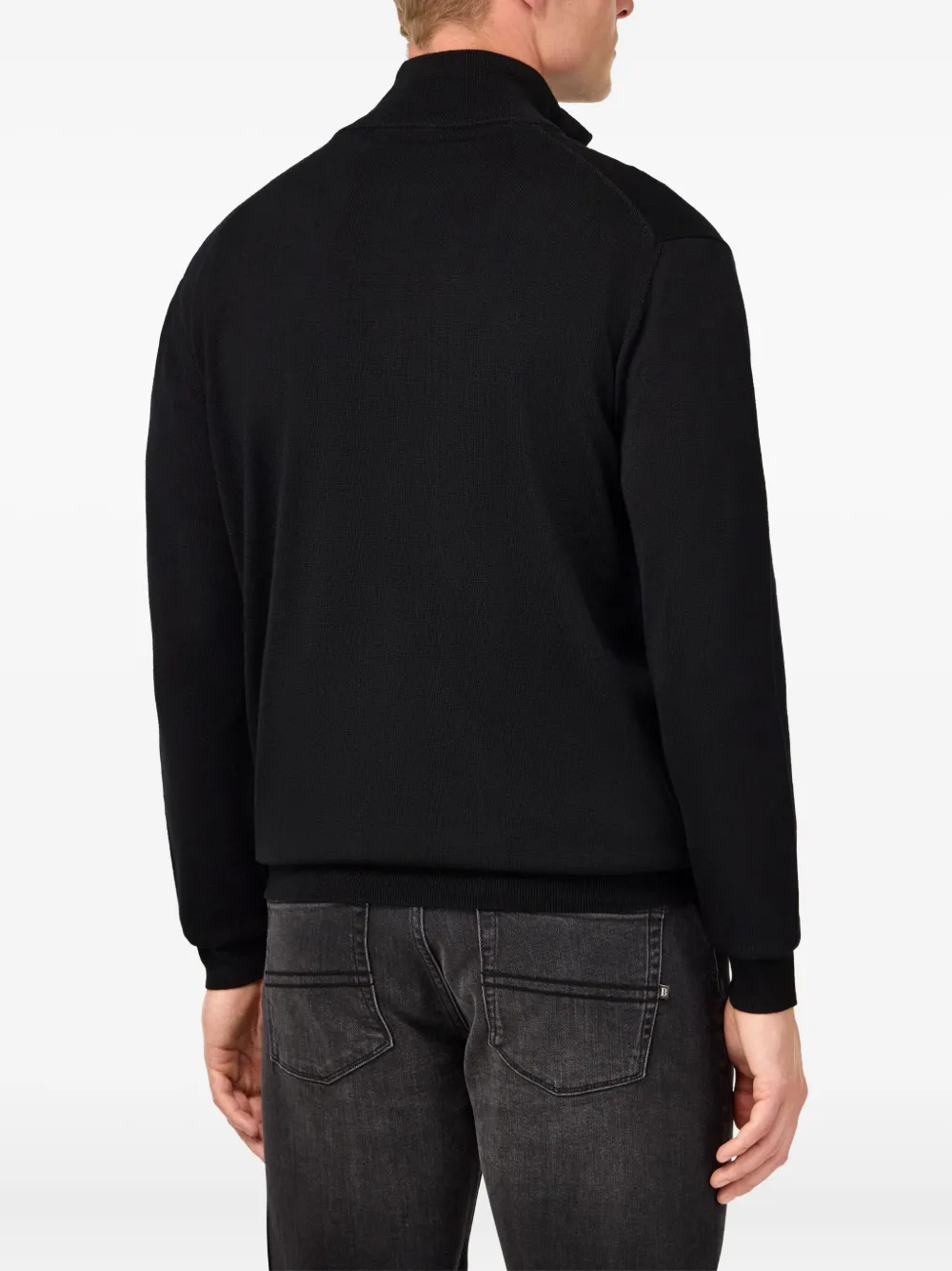 Boggi Milano Trui met halve rits Zwart