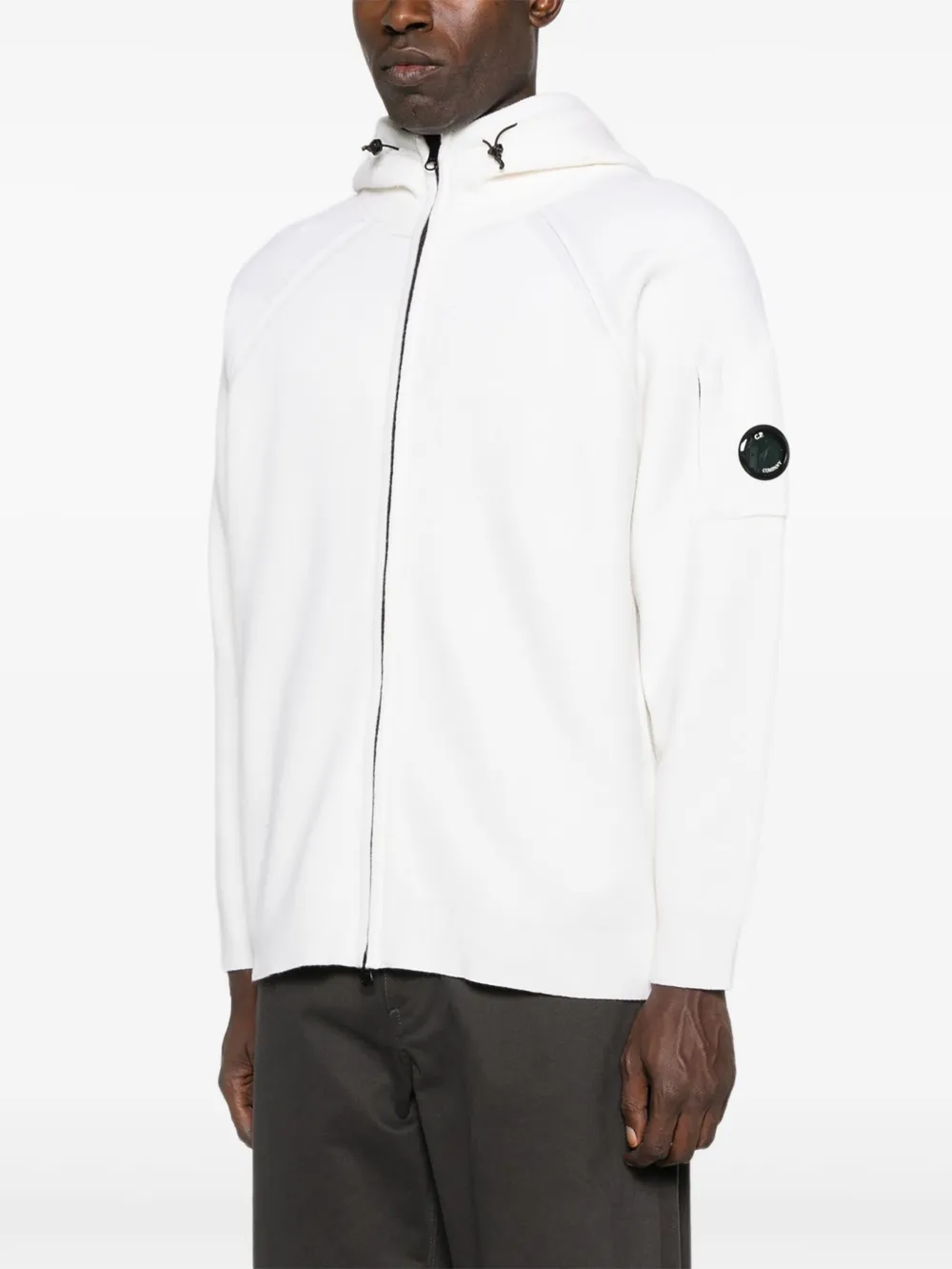 C.p. Company C.p.company Organic Gabardine Full Zip Overshirt In White
