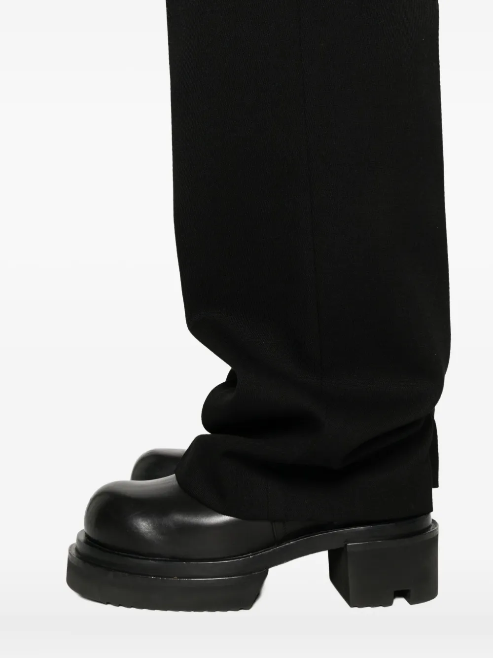 Rick Owens Pressed-crease Trousers In Black