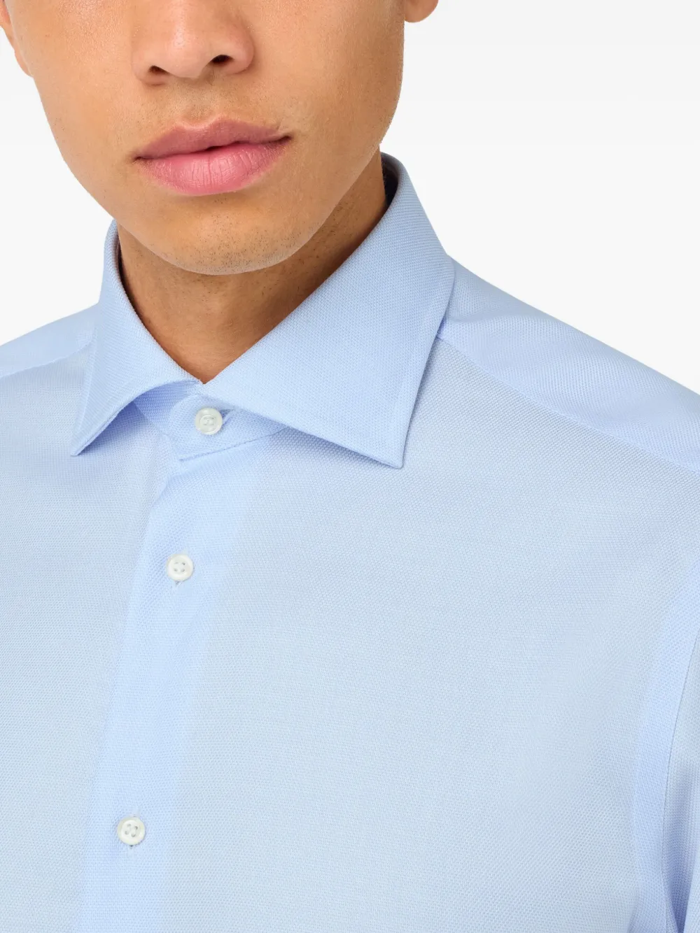 Boggi Milano Windsor-collar Shirt In Blue