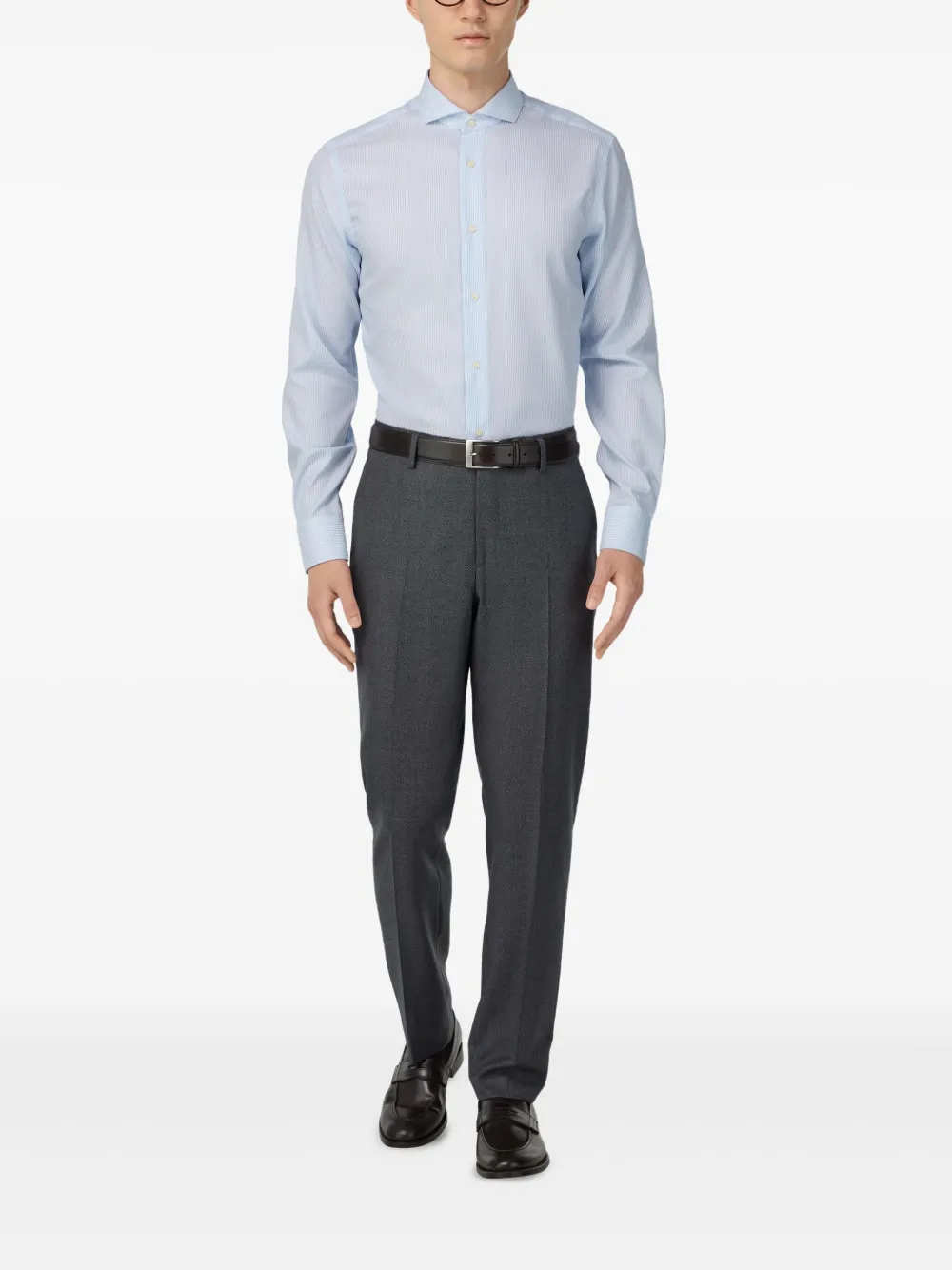 Boggi Milano naples-collar striped shirt | Image 2