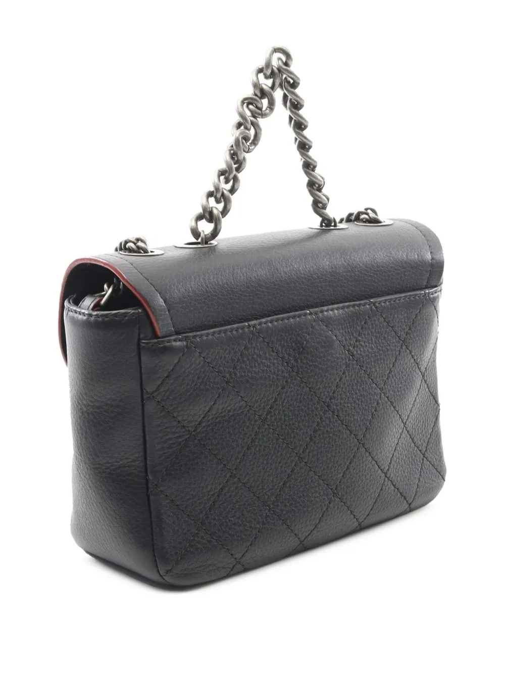 Pre-owned Chanel 2018 Paris-greece Calfskin Archi Chic Flap Satchel In Black