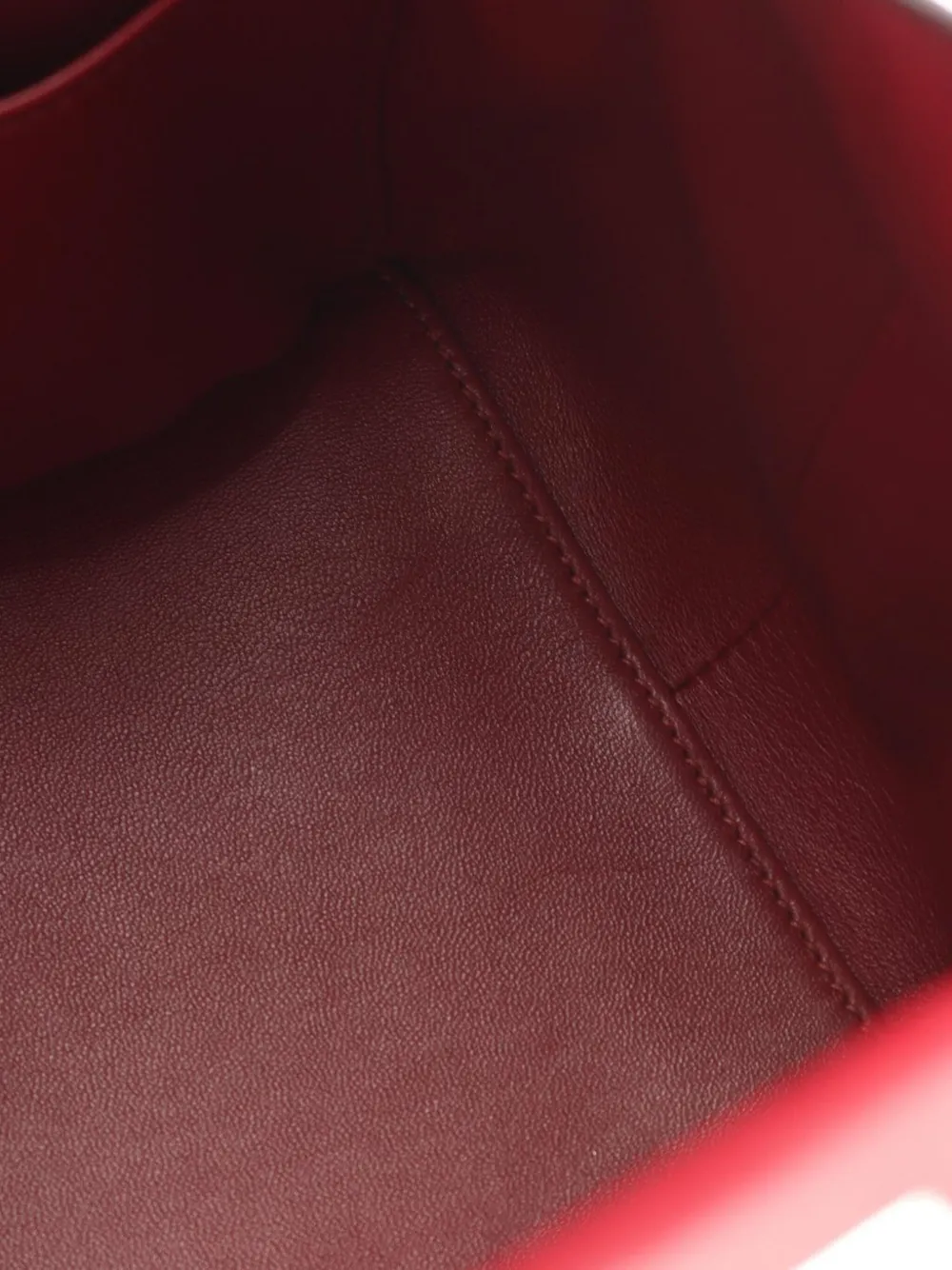 Pre-owned Hermes 2017 Evercolor Toolbox 20 Satchel In Red