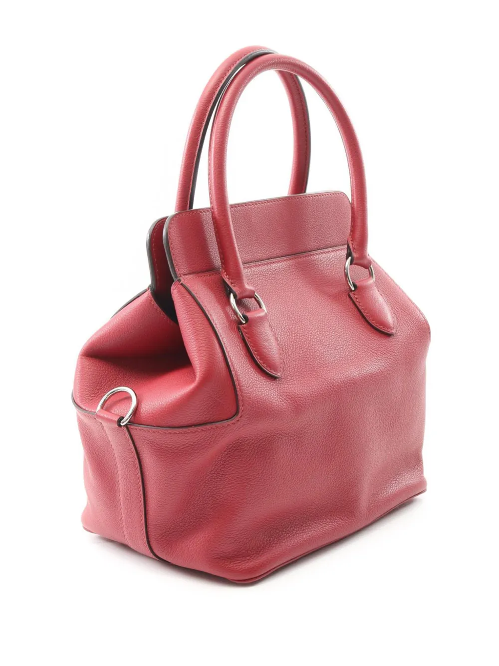Pre-owned Hermes 2017 Evercolor Toolbox 20 Satchel In Red