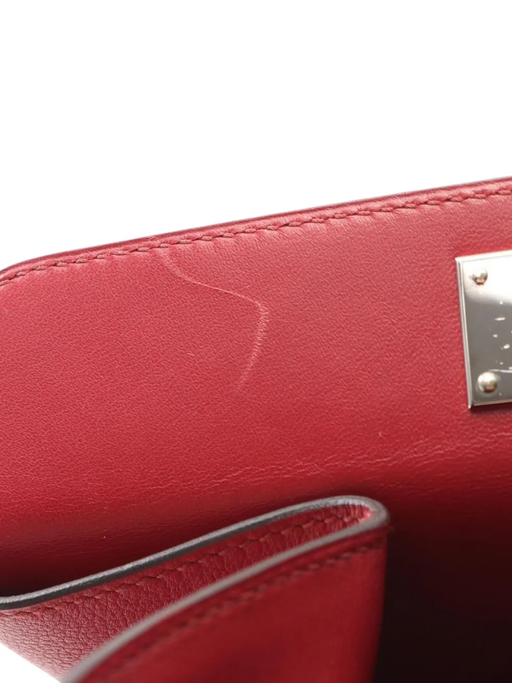 Pre-owned Hermes 2017 Evercolor Toolbox 20 Satchel In Red