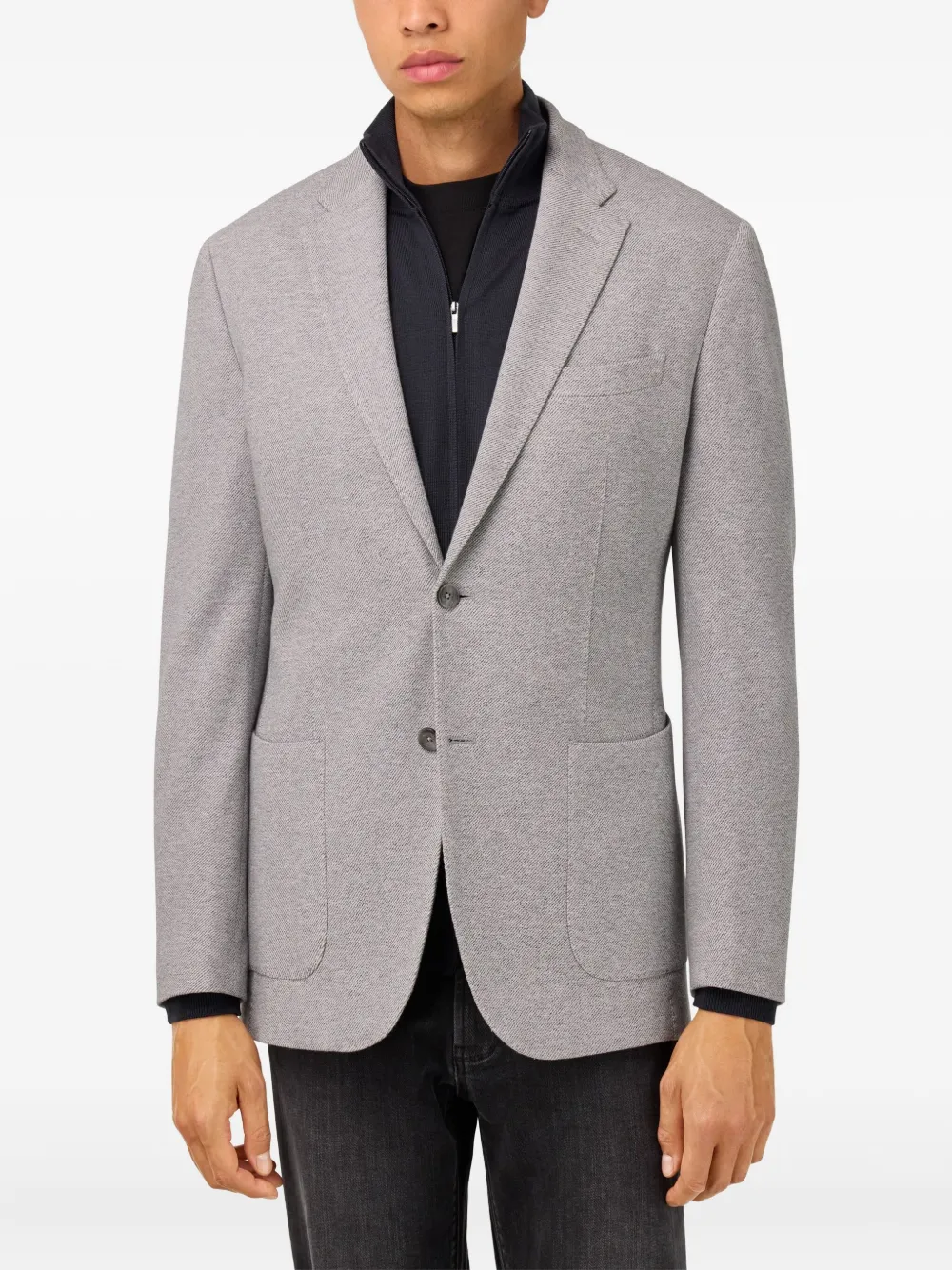 Boggi Milano Blazer met enkele rij knopen Grijs