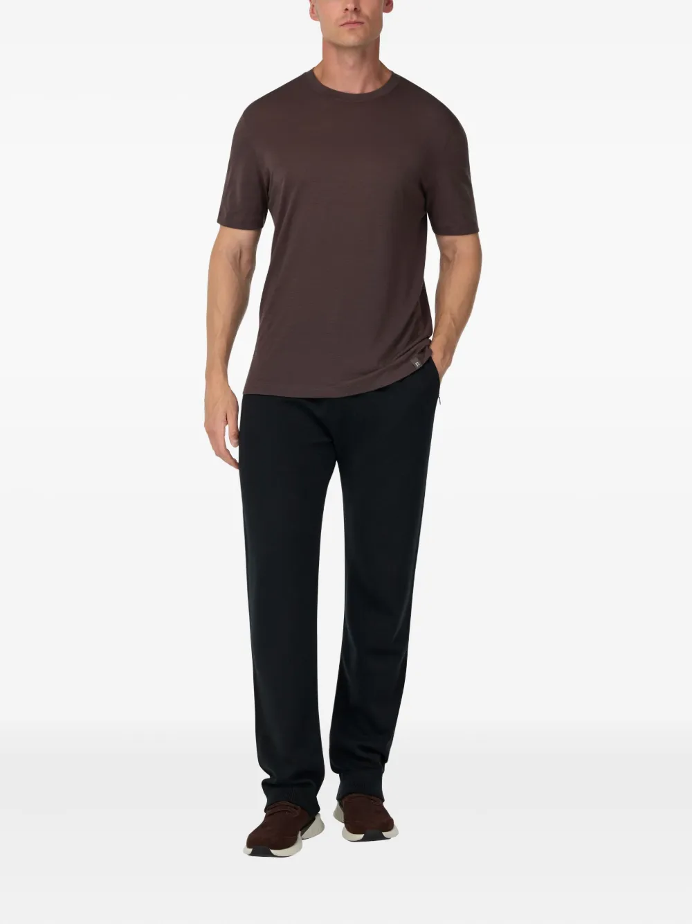Boggi Milano drawstring wool track pants - Zwart