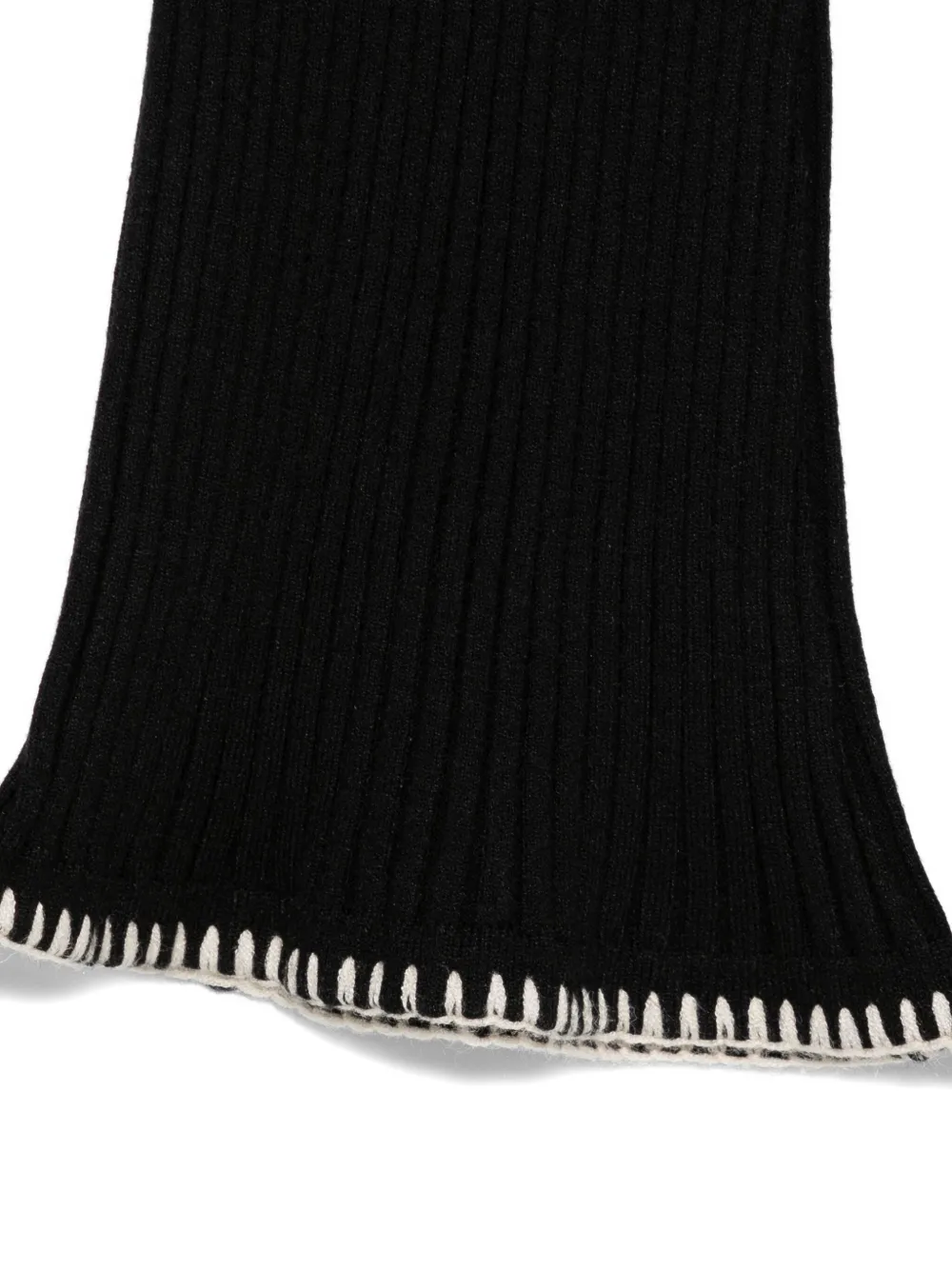 Twinset Ribbed Flared Trousers In Black
