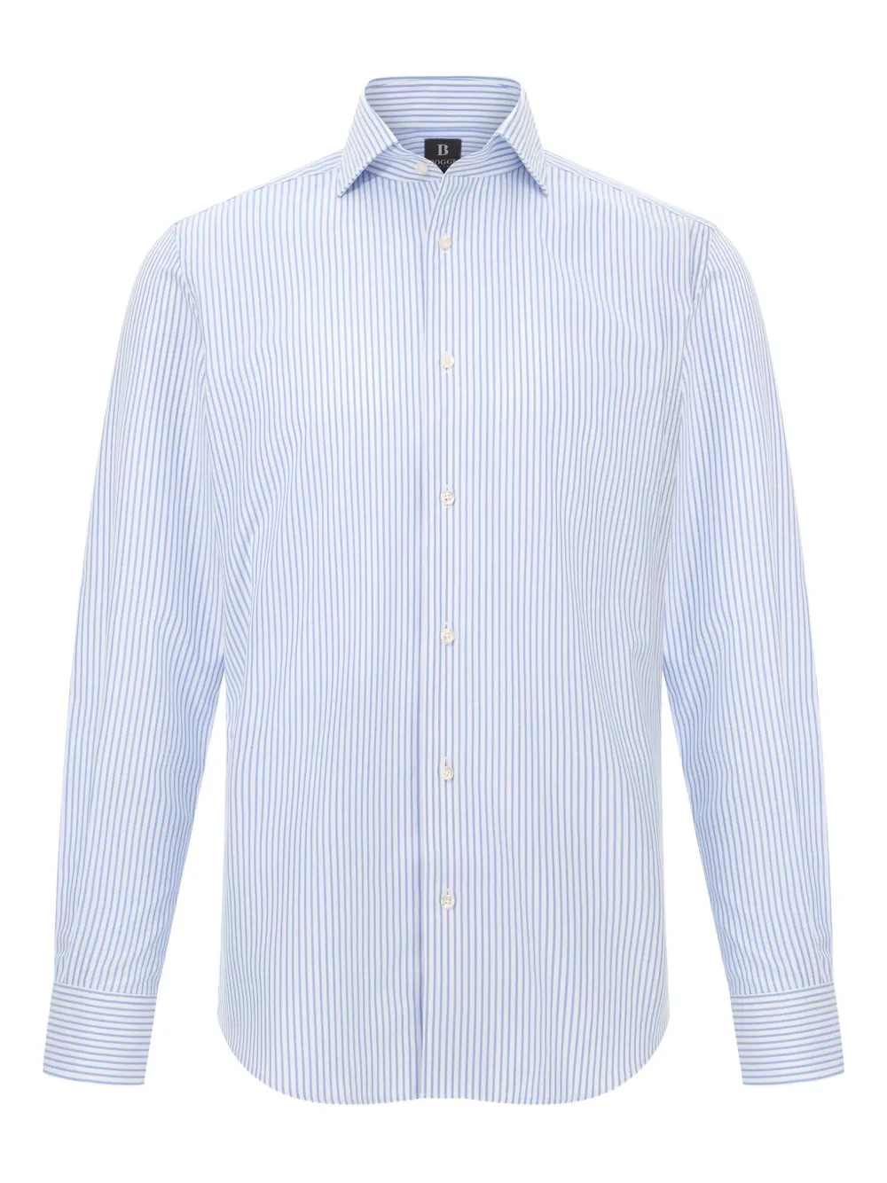 Boggi Milano striped capri-collar shirt | Blue | Image 1
