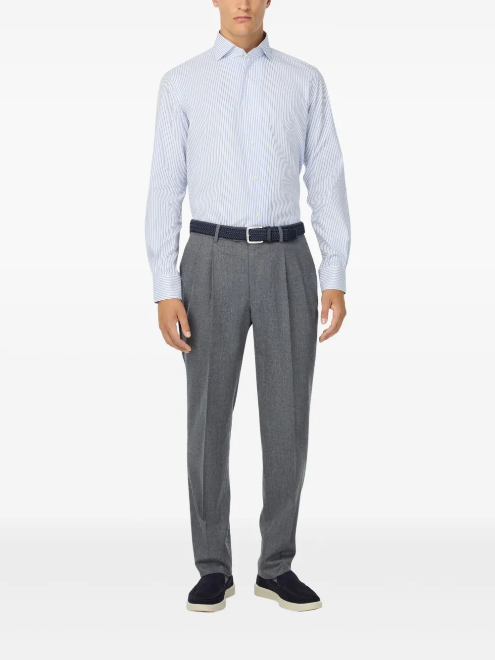 Boggi Milano striped capri-collar shirt | Image 2